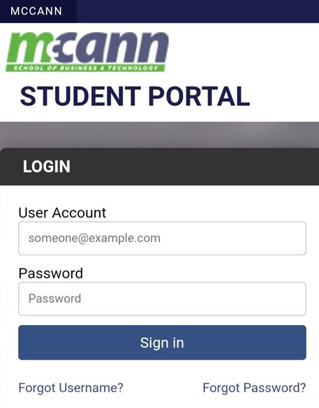 Mccann student portal
